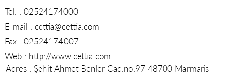 Grand Cettia Hotel telefon numaralar, faks, e-mail, posta adresi ve iletiim bilgileri